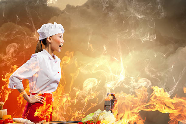 istock Asian female cook in anger 178813175
