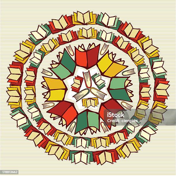 Bildung Bücher Icons Zusammensetzung Stock Vektor Art und mehr Bilder von Mandala - Mandala, Beginn des Schuljahres, Bibliothek