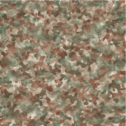 Detailed camouflage background. Repeating pattern (image tiles horizontally and vertically). Layered EPS10 with global colors for easy editing. Contains transparencies. Hi-res JPG and AICS3 included. Related images linked below.  http://i161.photobucket.com/albums/t234/lolon5/seamless.jpg