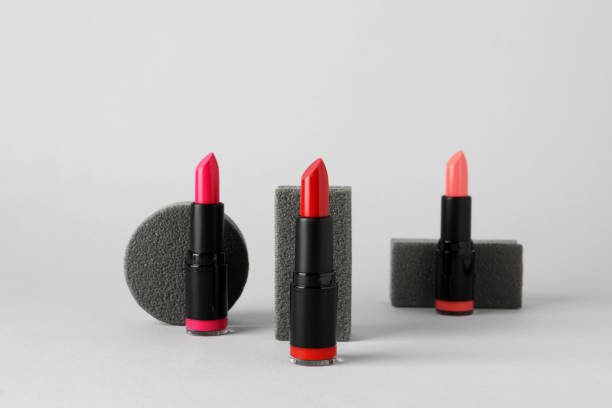 istock Different beautiful glossy lipsticks on light gray background 1788145343