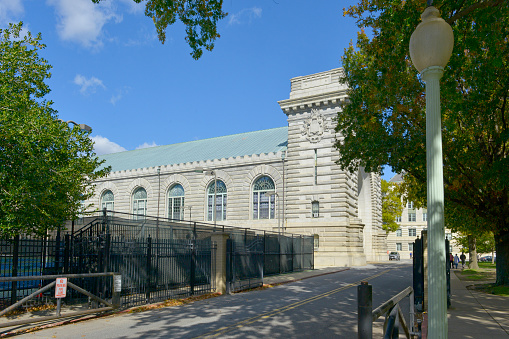 Dalgren Hall on campus at the United States Naval Academy at Annapolis MD