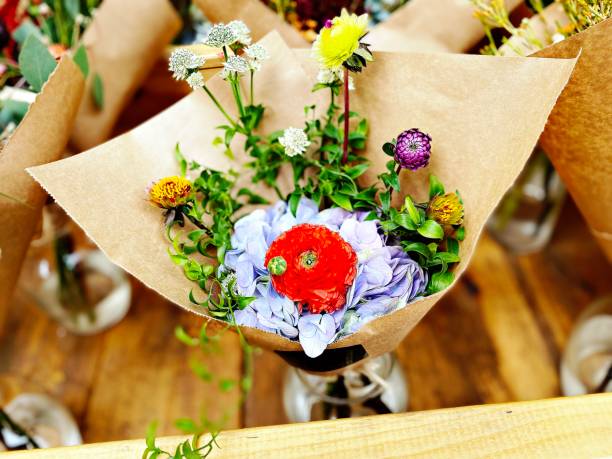 Bouquet of flowers on Display