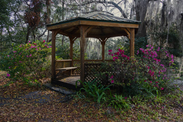 istock Wooden gazebo surrounded by blooming azaleas 1788166506