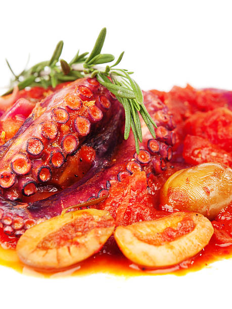 istock Octopus with tomato sauce and olives 178817526