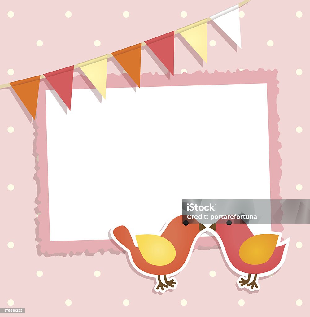 Wakacje karty z odświętnej flags i ptaków - Grafika wektorowa royalty-free (Nagrywać)