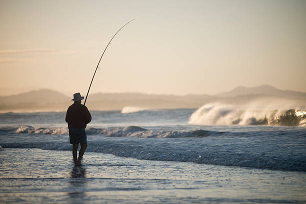 Beach Fisherman stock photo