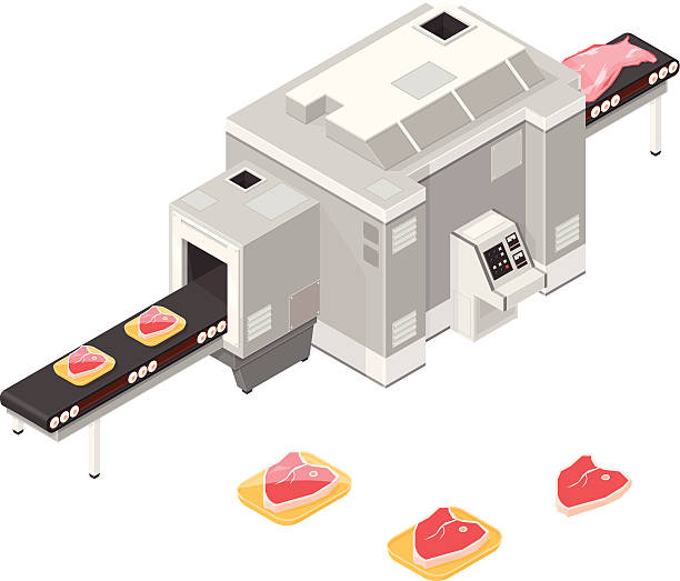 fabryka żywności pakowania - food processing plant illustrations stock illustrations
