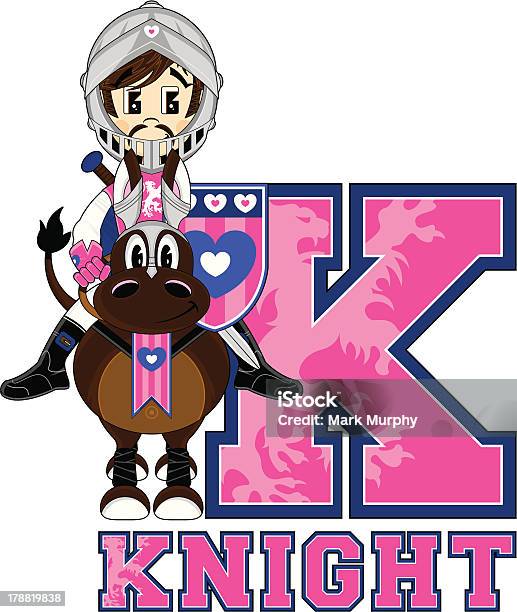 Knight On Horse Learning Letter K Stock Illustration - Download Image Now - Adult, Adults Only, Alphabet