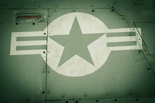 detail of an old military airplane