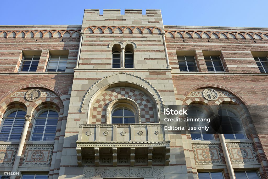 Building in UCLA Campus Architectural details of building in campus of the University of California, Los Angeles (UCLA), Los Angeles, USA UCLA Stock Photo