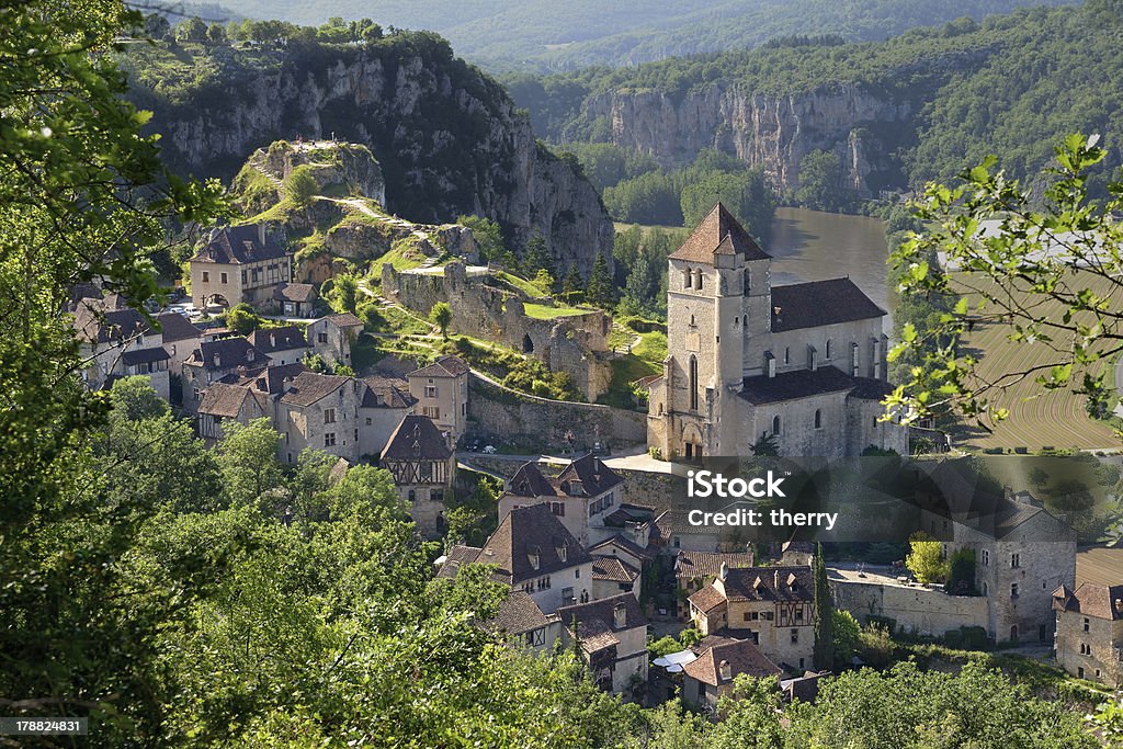 Saint-cirq this small French village of Saint-cirq-Lapopie, is classified a historical monument St-Cirq-Lapopie Stock Photo