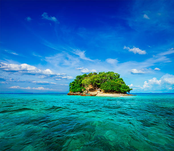 istock Tropical island in sea 178825859