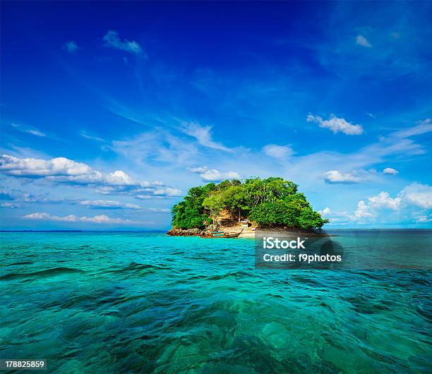 Tropical Island In Sea Stock Photo - Download Image Now - Andaman Sea, Asia, Beach