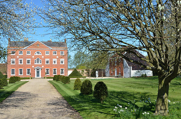 istock Large Georgian house with lawn 178826038