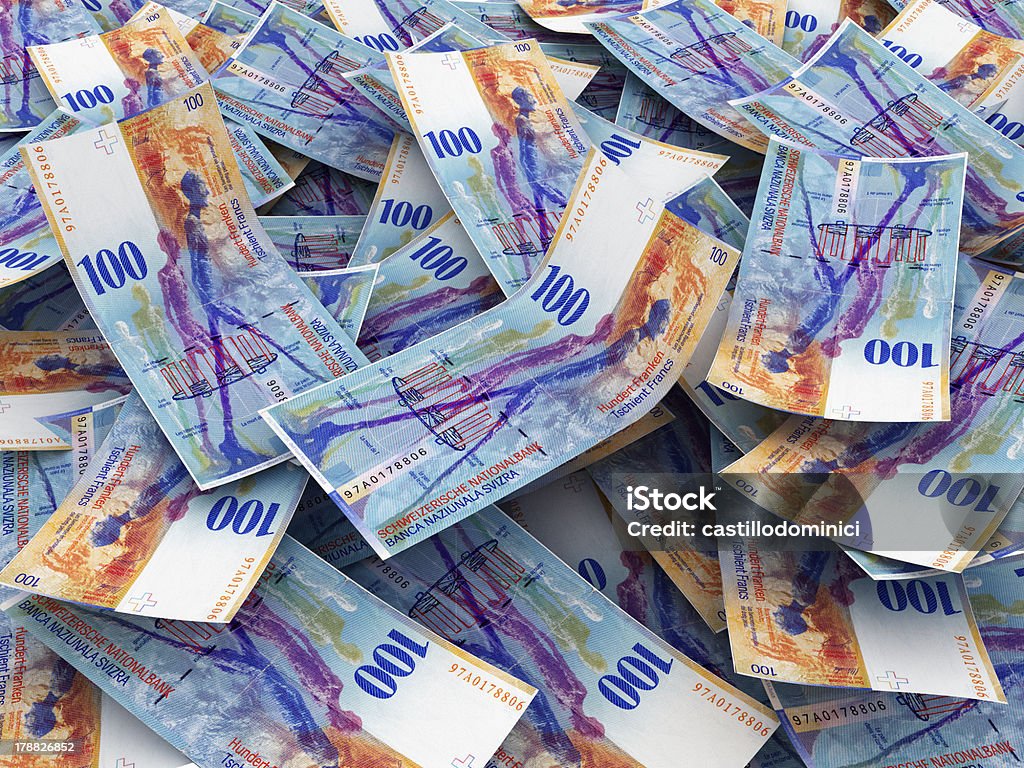 Valuta svizzera banconote (Franco svizzero) - Foto stock royalty-free di Cultura svizzera