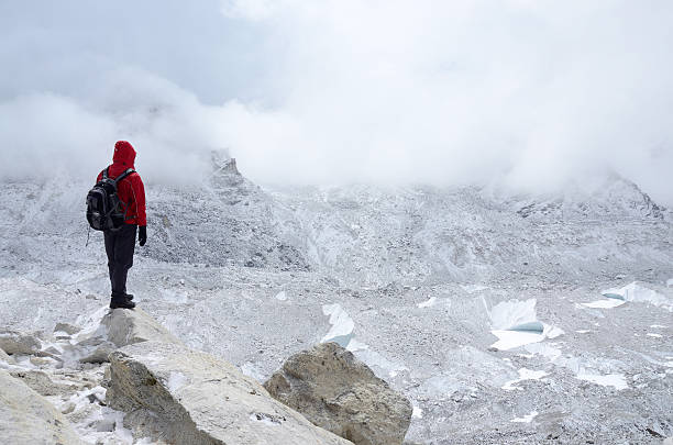 istock Mountaineer standing near Khumbu Icefall , Everest Base Camp,Nepal 178826982