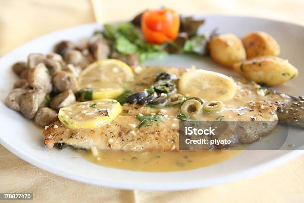 Trout Fish With Lemon Sauce Stock Photo - Download Image Now - Close-up, Fillet, Food