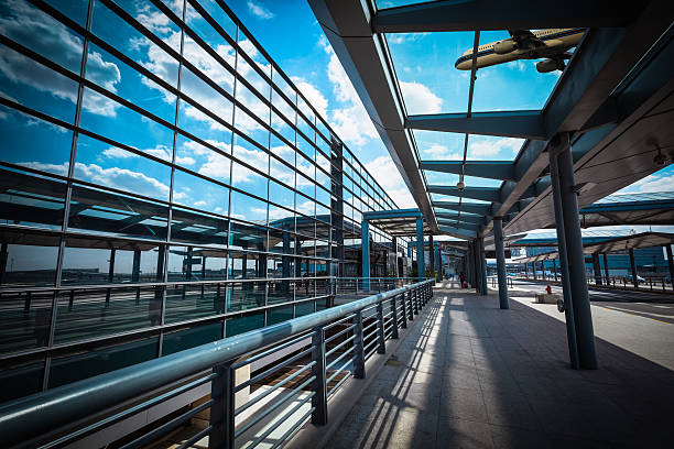 istock airplane on the modern airport terminal 178827672
