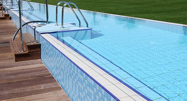 istock Not deep swimming relaxation  pool near beach hotel 178828342