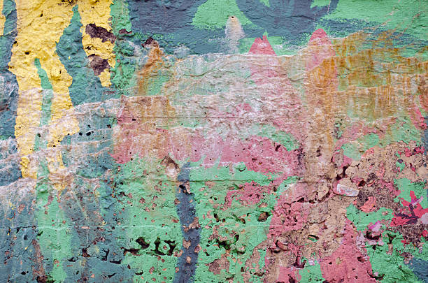 istock Background of rough surface wall various colors 178829456