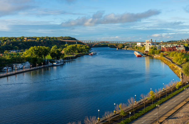 istock View down Mississippi river from downtown district of St Paul 1788301488