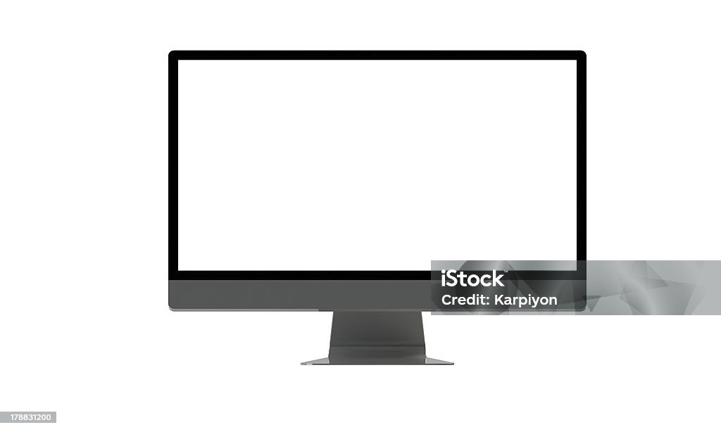 flat TV lcd led ecrã do monitor isolado a branco - Royalty-free Alto - Descrição Física Foto de stock