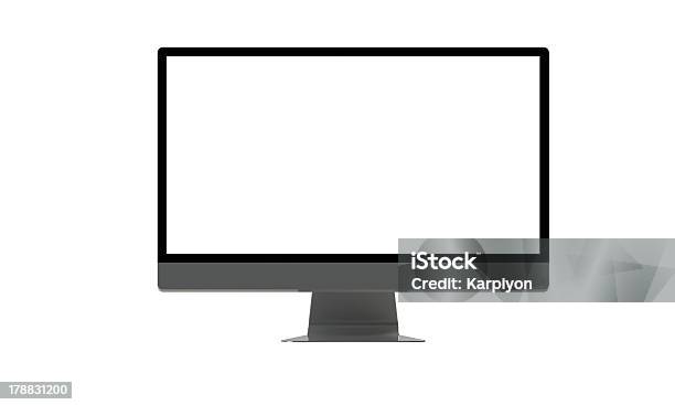 Flat Tv Lcd Led Ecrã Do Monitor Isolado A Branco - Fotografias de stock e mais imagens de Alto - Descrição Física - Alto - Descrição Física, Apresentação Digital, Arte, Cultura e Espetáculo