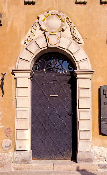 istock vintage doors in old town Warsaw 178831763