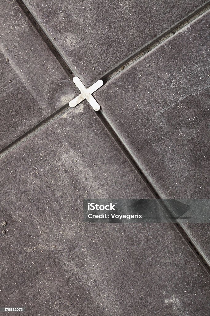 Fondo de azulejos de piso con azulejos de la preparación - Foto de stock de Acostado libre de derechos