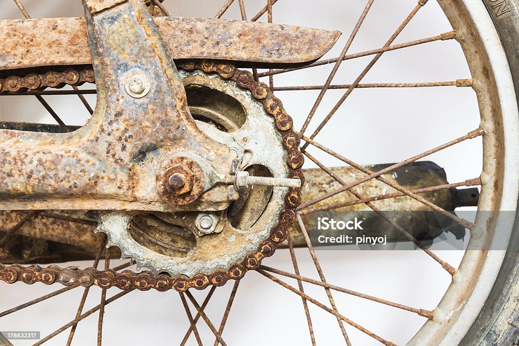 Vieja motocicleta - Foto de stock de Andar en bicicleta libre de derechos