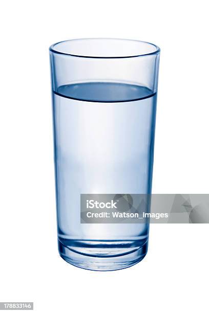 Glass Of Water Stock Photo - Download Image Now - Blue, Bubble, Clean