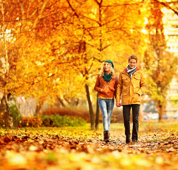 istock Happy couple walking in park. 178834322