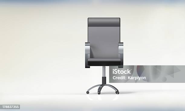 Sedia Da Ufficio Isolato Su Bianco - Fotografie stock e altre immagini di Esclusivo - Esclusivo, Sedia da ufficio, Colore nero