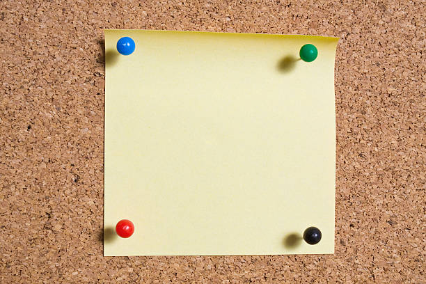 istock Yellow memo stick on cork board background 178838511