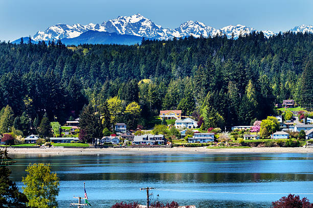 istock Poulsbo Bainbridge Island Snow Mountains Washington 178838827