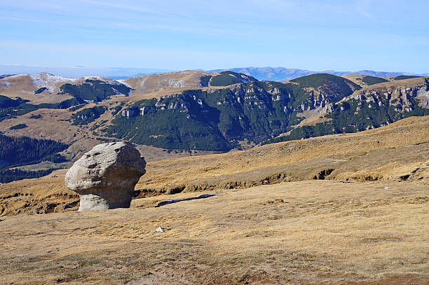 Old women rocks on Bucegi Mountains in Romania stock photo