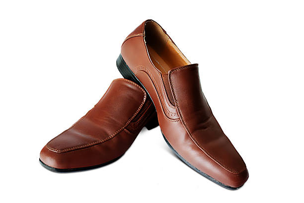 istock Male shoes on white 178839899