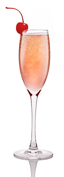istock peach champagne with a cherry 178841180