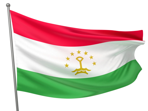 Tajikistan National Flag  - All Countries Collection - Isolated Image