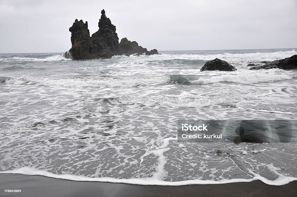 Benijo Rocky Atlantic ocean coast near Benijo, Tenerife, Canary islands, Spain At The Edge Of Stock Photo