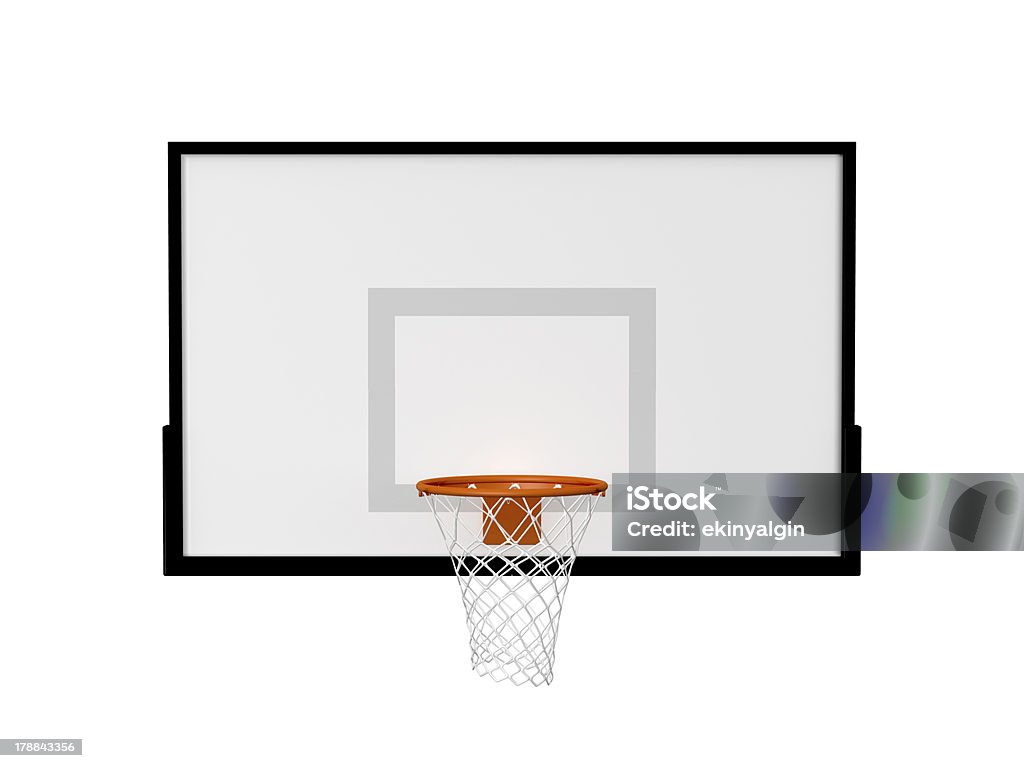 Basketball Basket Basketball basket with black border frame, isolated on white background. Basketball Hoop Stock Photo
