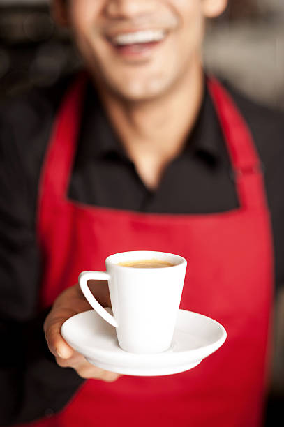 istock Freshly brewed coffee served with a smile 178843453