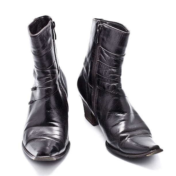 istock Black Leather Female Boots 178843886