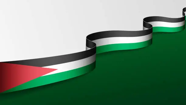 Vector illustration of Background with Palestine flag colours. Perfect element for every use.