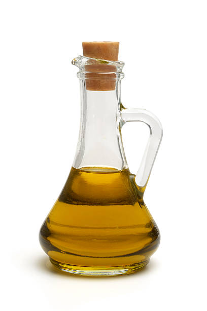 Bottle with oil stock photo