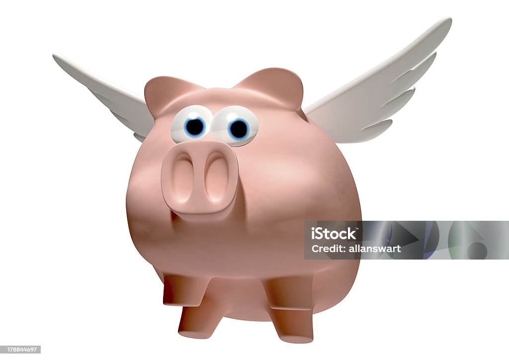 Pigs Might Fly (expressão inglesa) - Royalty-free Asa de animal Foto de stock