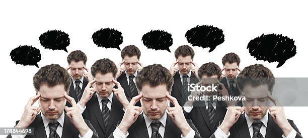 Many Man Thinking Stock Photo - Download Image Now - Adult, Adults Only, Beautiful People