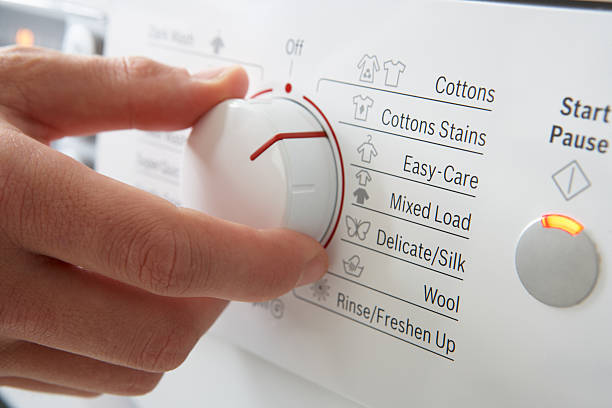 istock Close up of clothes washer dial 178847314