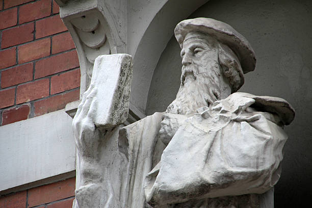 Monument of Johannes Gutenberg stock photo