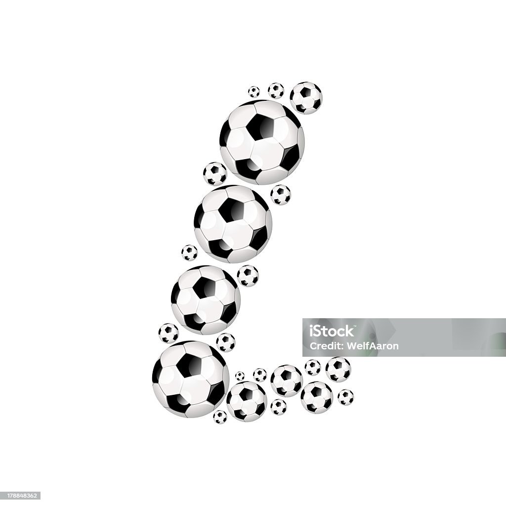 Fußball, Fußball alphabet Buchstabe L - Lizenzfrei Alphabet Stock-Foto